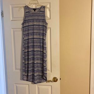 Banana Republic Blue and White Patterned Dress